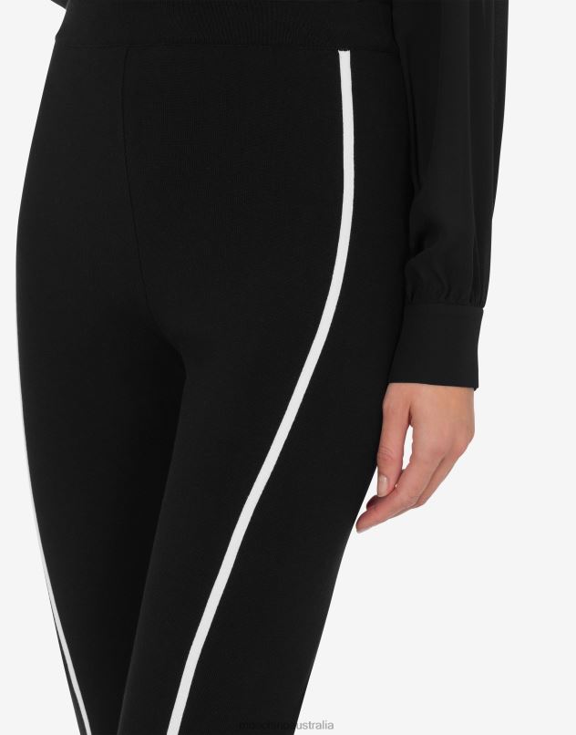 PURE COTTON LEGGINGS Moschino Women BLACK 44AA150 Clothing