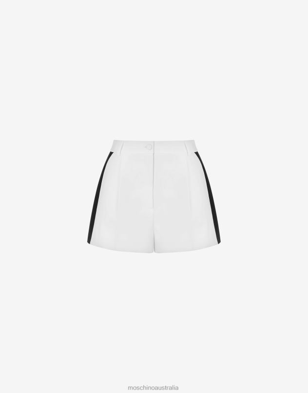 STRETCH CREPE SHORTS Moschino Women WHITE 44AA151 Clothing