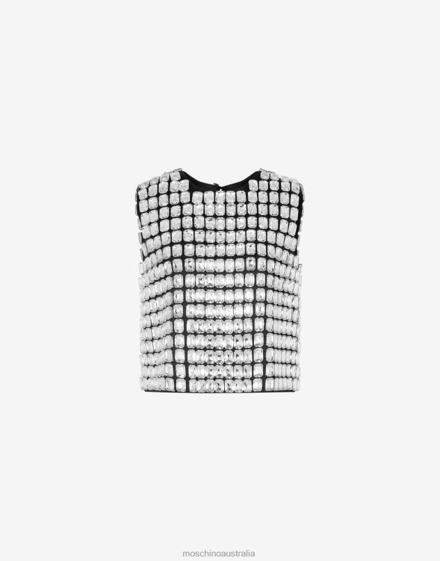 JEWELS DUCHESSE TOP Moschino Women SILVER 44AA112 Clothing