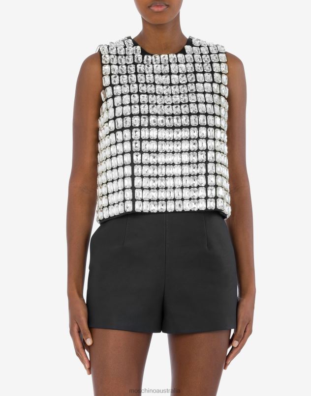 JEWELS DUCHESSE TOP Moschino Women SILVER 44AA112 Clothing