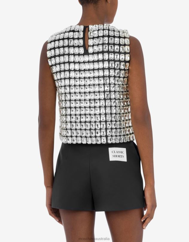 JEWELS DUCHESSE TOP Moschino Women SILVER 44AA112 Clothing