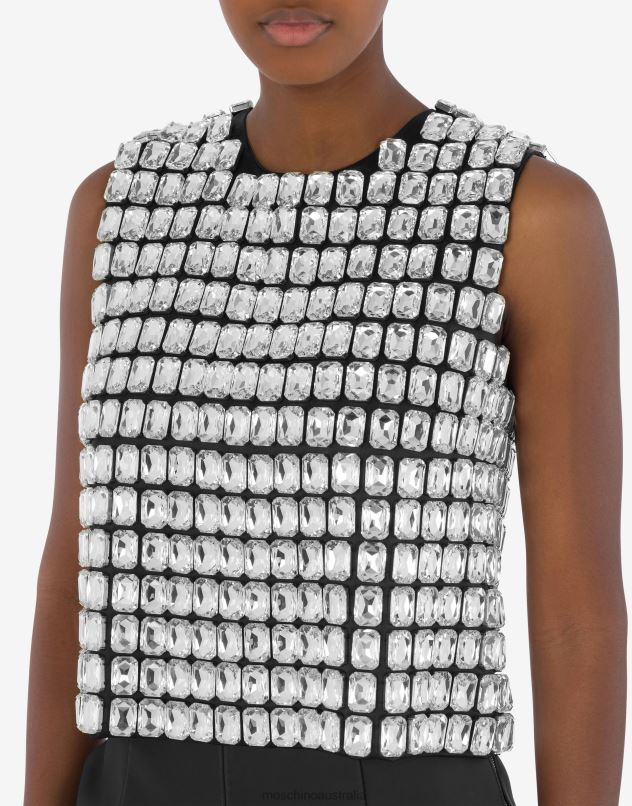 JEWELS DUCHESSE TOP Moschino Women SILVER 44AA112 Clothing