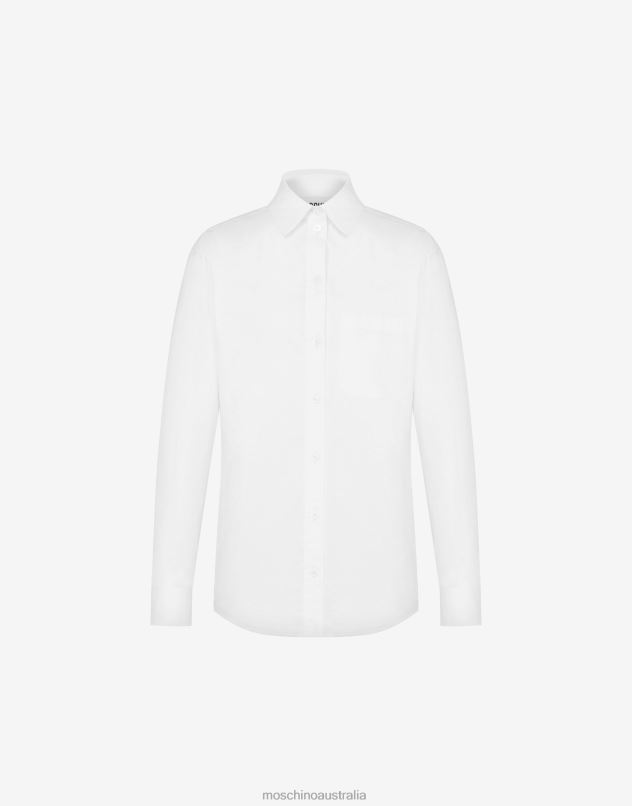 PURE PRINT POPLIN SHIRT Moschino Women WHITE 44AA100 Clothing