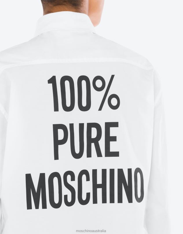 PURE PRINT POPLIN SHIRT Moschino Women WHITE 44AA100 Clothing