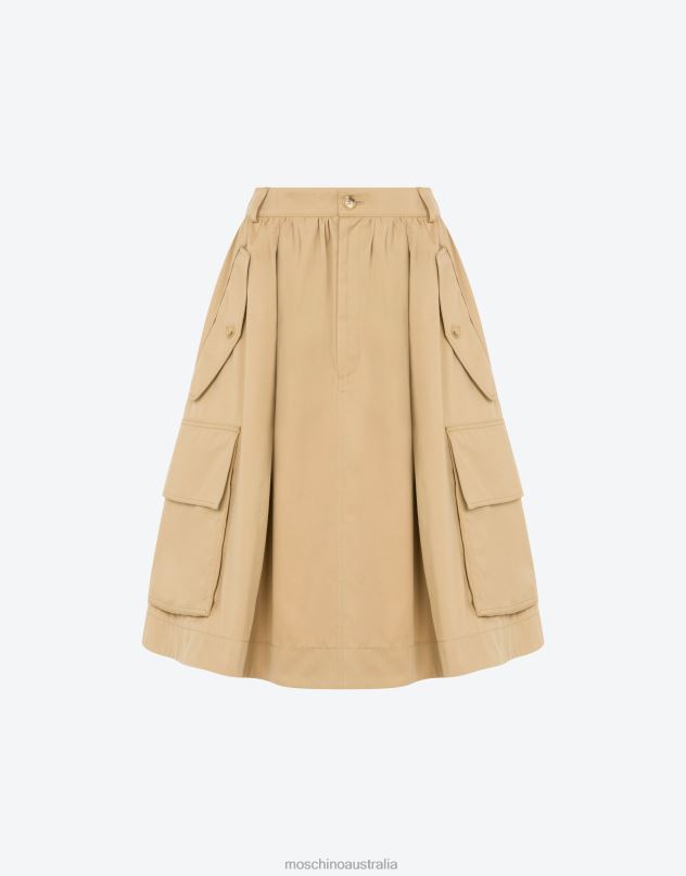 COTTON CLOTH SKIRT Moschino Women BEIGE 44AA186 Clothing