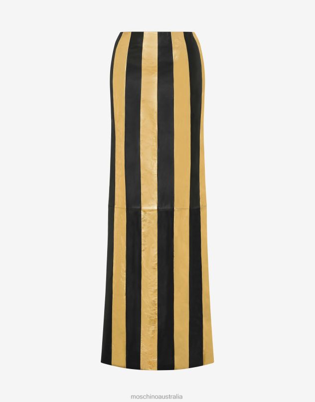 PATCHWORK NAPPA LEATHER SKIRT Moschino Women GOLD 44AA175 Clothing
