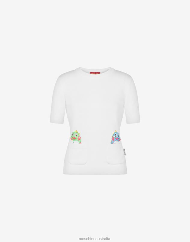 Bubble Booble wool sweater Moschino Women WHITE 44AA87 Clothing