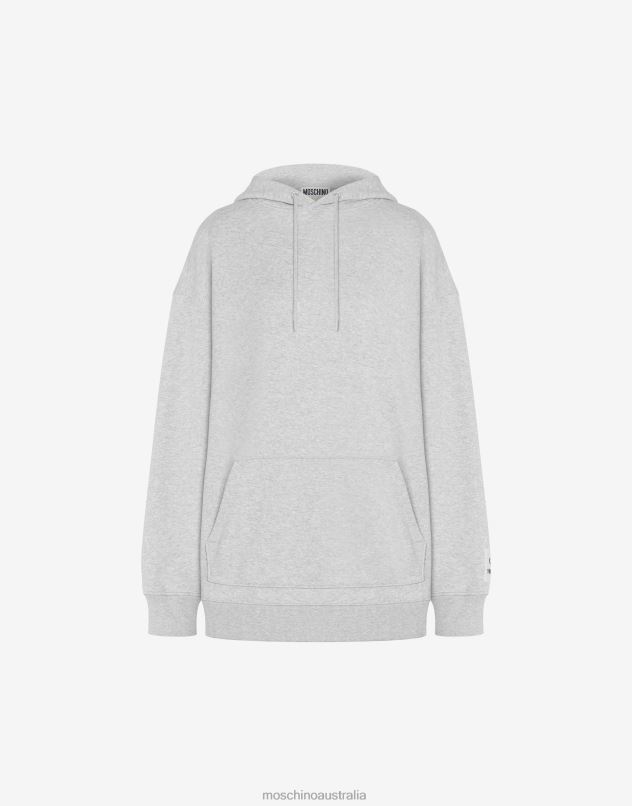 ORGANIC COTTON HOODIE Moschino Women LIGHT GREY 44AA145 Clothing
