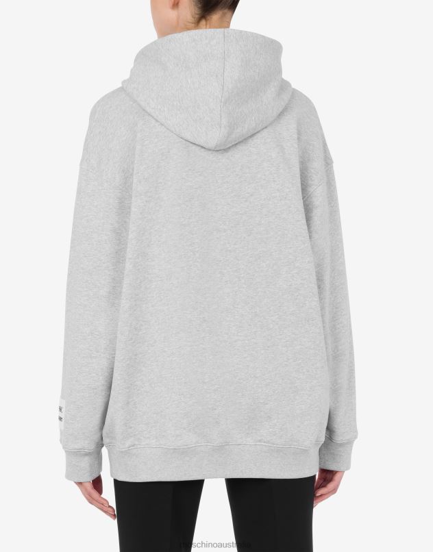 ORGANIC COTTON HOODIE Moschino Women LIGHT GREY 44AA145 Clothing