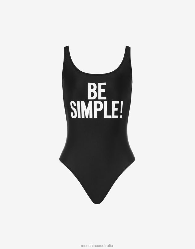 BE SIMPLE! SWIMSUIT Moschino Women BLACK 44AA192 Clothing