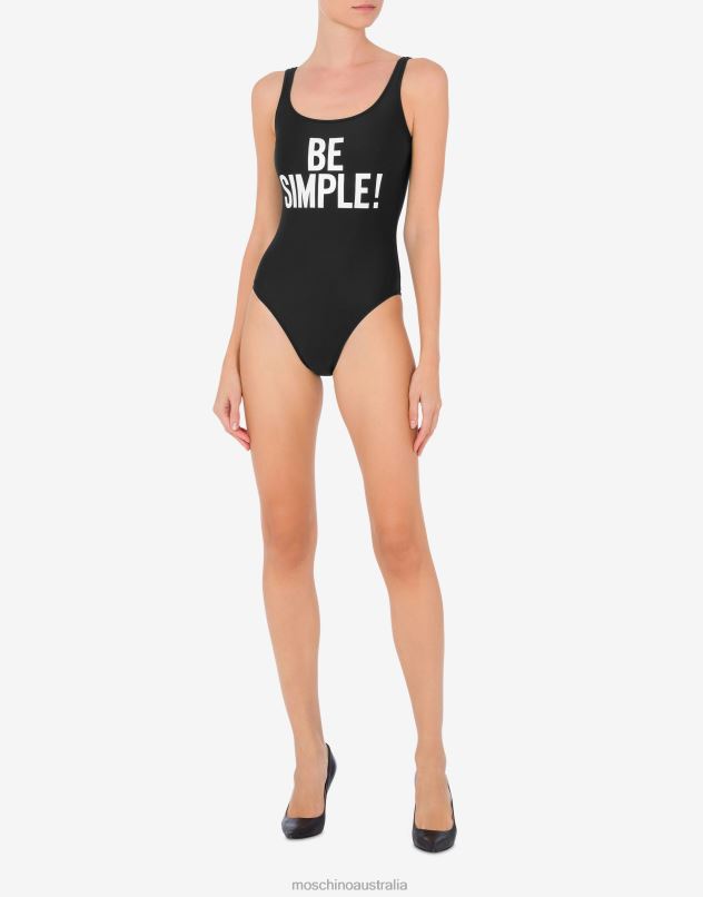 BE SIMPLE! SWIMSUIT Moschino Women BLACK 44AA192 Clothing