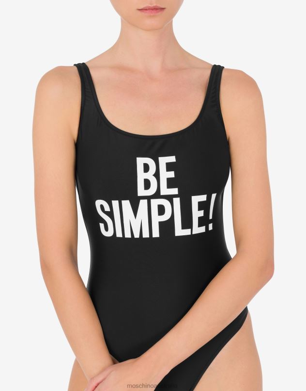 BE SIMPLE! SWIMSUIT Moschino Women BLACK 44AA192 Clothing