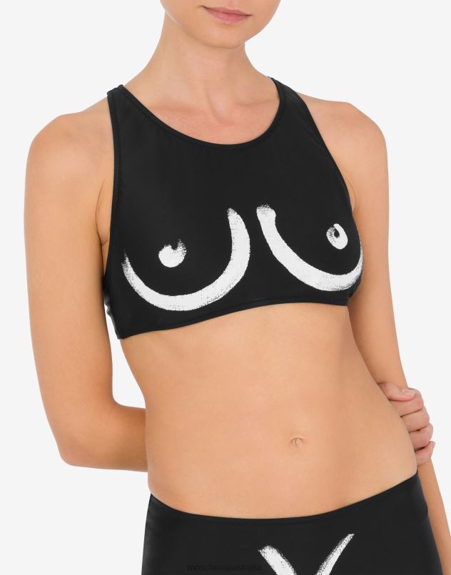 BODY PRINT BIKINI Moschino Women BLACK 44AA191 Clothing