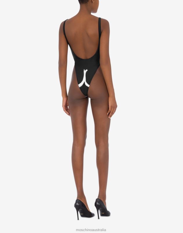 BODY PRINT SWIMSUIT Moschino Women BLACK 44AA190 Clothing