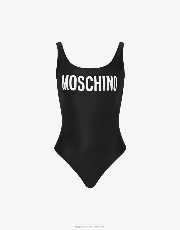 ONE-PIECE SWIMSUIT WITH LOGO Moschino Women BLACK 44AA194 Clothing