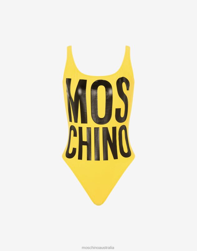 SWIMSUIT WITH MAXI LOGO Moschino Women YELLOW 44AA203 Clothing