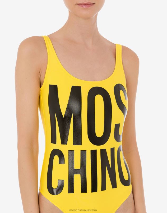 SWIMSUIT WITH MAXI LOGO Moschino Women YELLOW 44AA203 Clothing