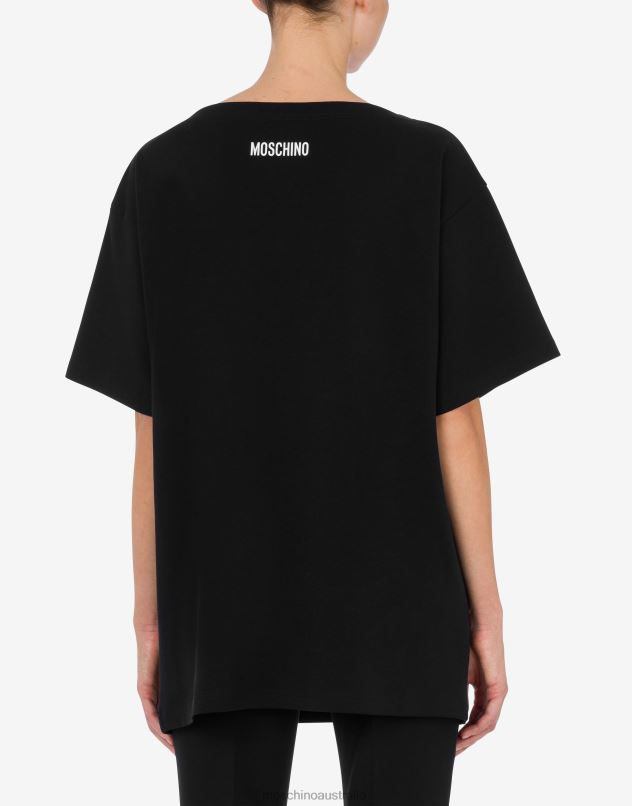 BODY PRINT INTERLOCK T-SHIRT Moschino Women BLACK 44AA119 Clothing