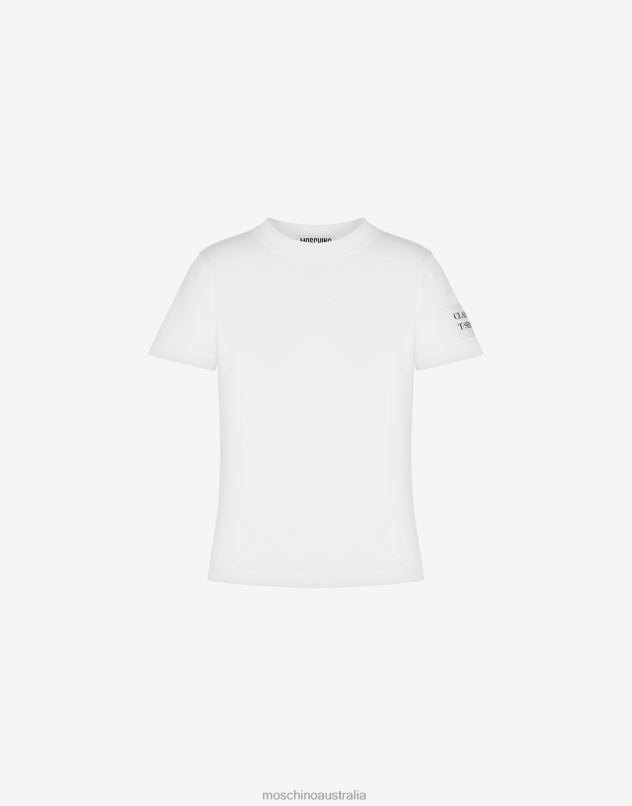 COTTON INTERLOCK T-SHIRT Moschino Women WHITE 44AA128 Clothing