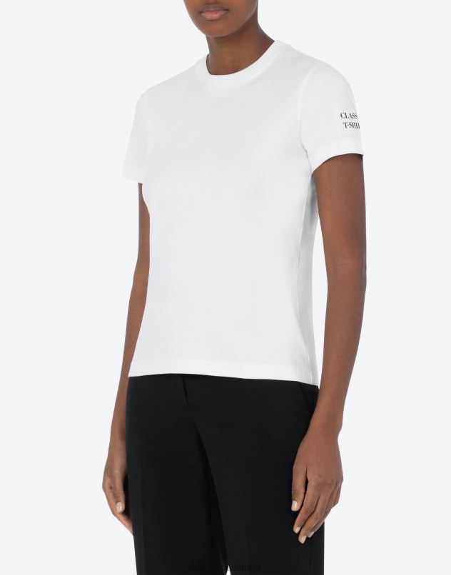 COTTON INTERLOCK T-SHIRT Moschino Women WHITE 44AA128 Clothing