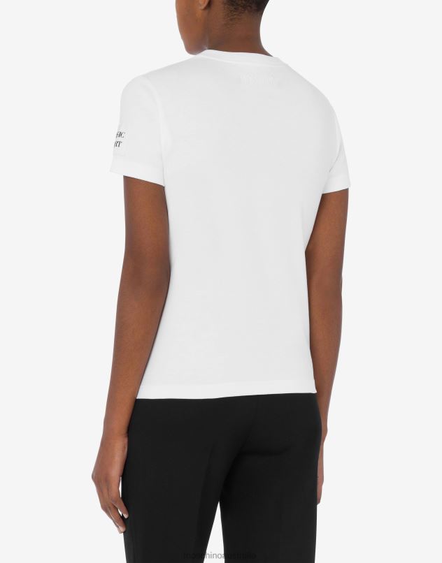 COTTON INTERLOCK T-SHIRT Moschino Women WHITE 44AA128 Clothing