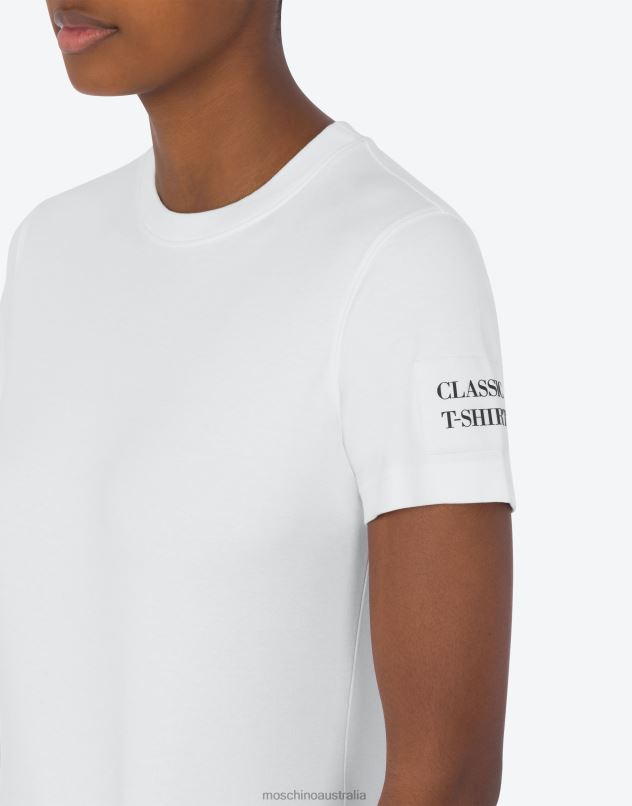 COTTON INTERLOCK T-SHIRT Moschino Women WHITE 44AA128 Clothing