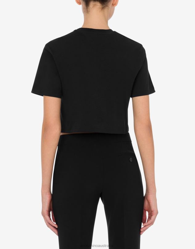 READY TO WHERE? JERSEY T-SHIRT Moschino Women BLACK 44AA131 Clothing