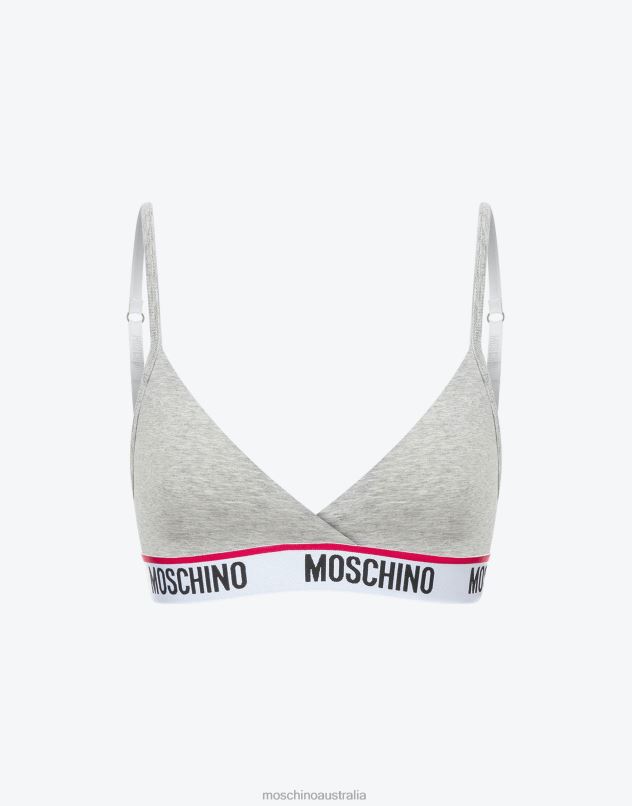 BAND LOGO TRIANGLE BRA Moschino Women GREY 44AA213 Clothing