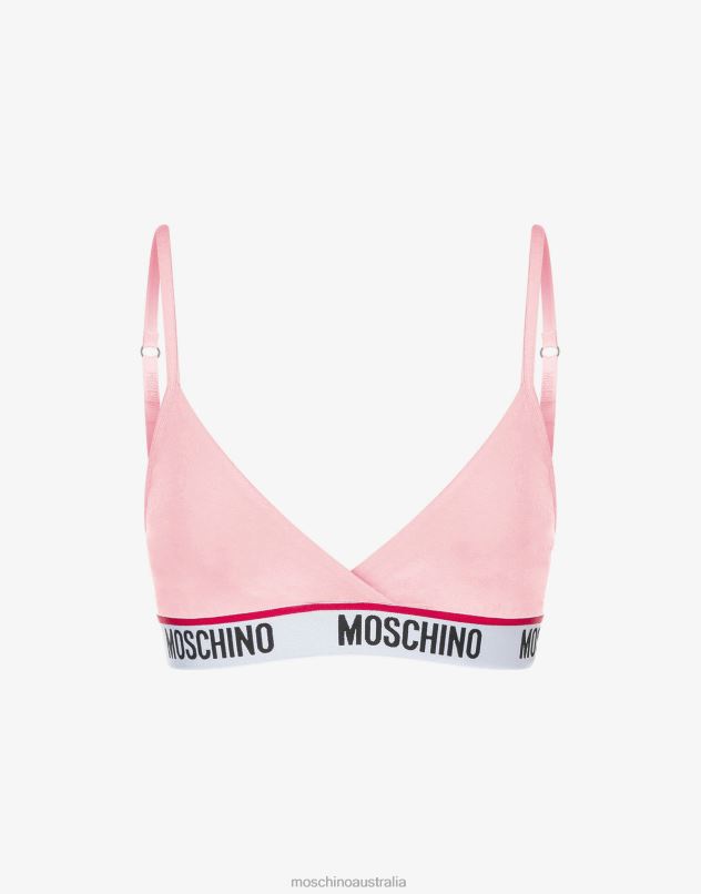BAND LOGO TRIANGLE BRA Moschino Women PALE PINK 44AA215 Clothing