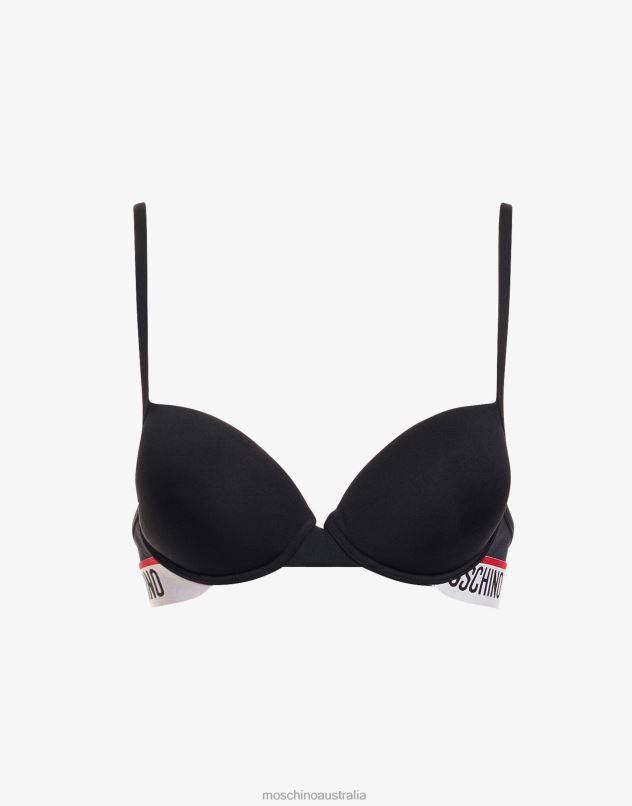 BRA WITH LOGO Moschino Women BLACK 44AA219 Clothing