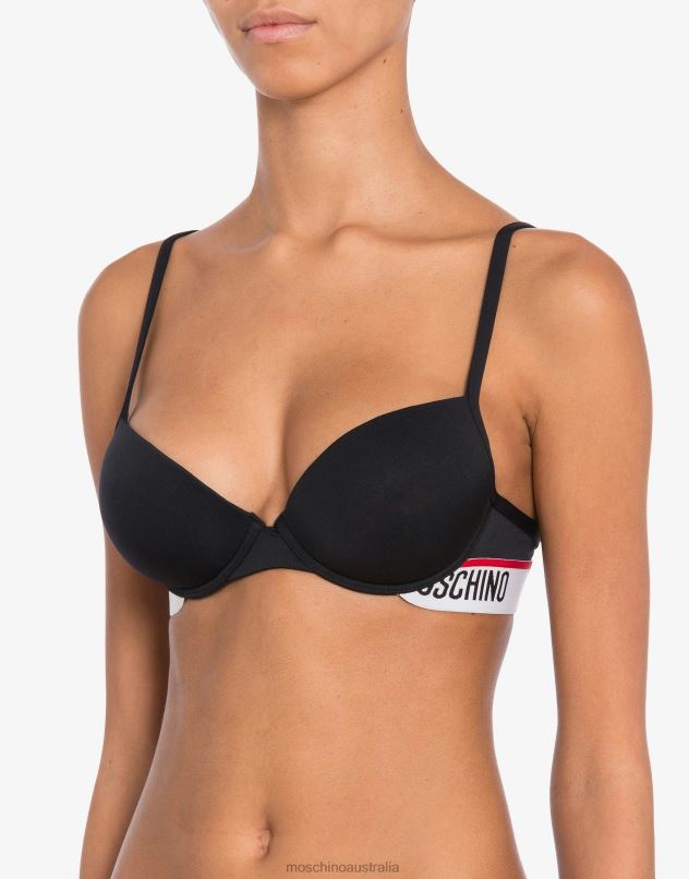 BRA WITH LOGO Moschino Women BLACK 44AA219 Clothing