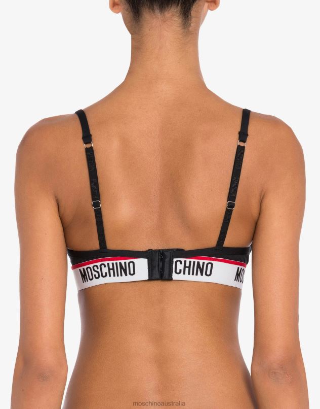BRA WITH LOGO Moschino Women BLACK 44AA219 Clothing