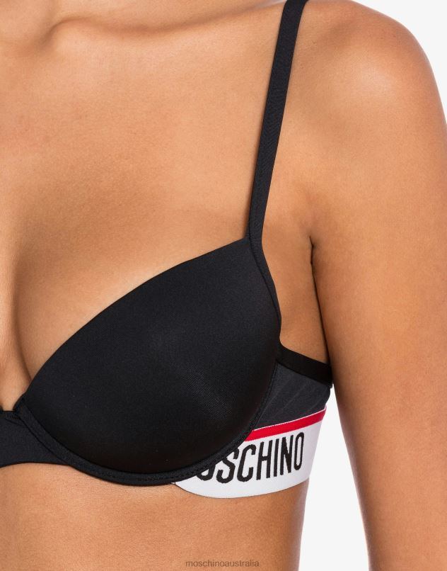 BRA WITH LOGO Moschino Women BLACK 44AA219 Clothing