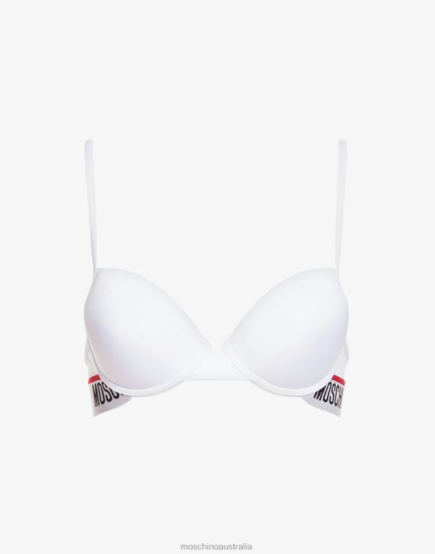 BRA WITH LOGO Moschino Women WHITE 44AA220 Clothing