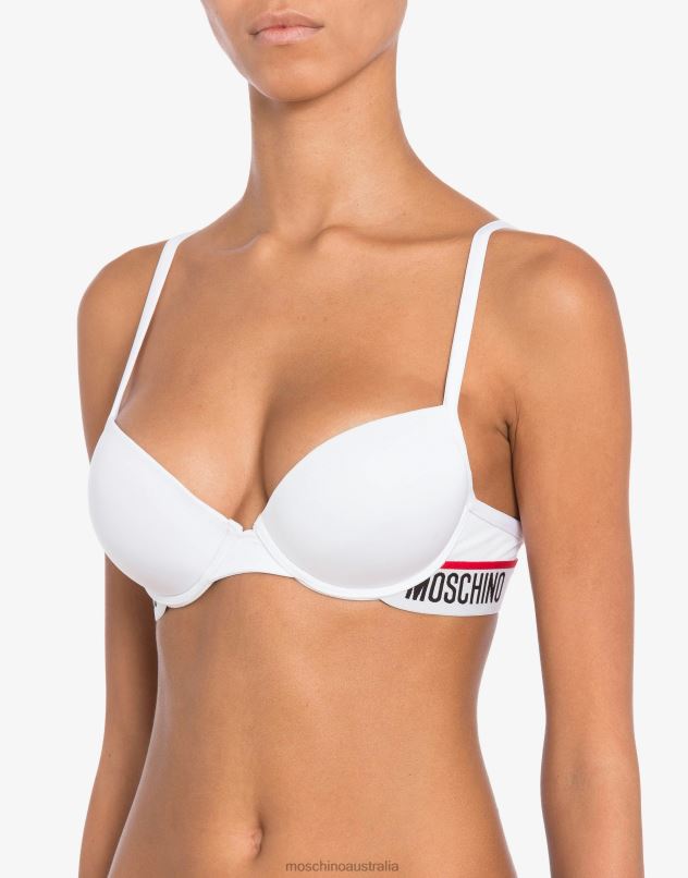 BRA WITH LOGO Moschino Women WHITE 44AA220 Clothing