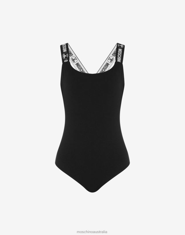 DOUBLE QUESTION MARK JERSEY BODYSUIT Moschino Women BLACK 44AA209 Clothing
