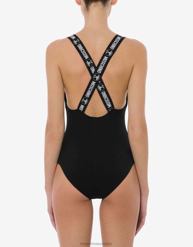 DOUBLE QUESTION MARK JERSEY BODYSUIT Moschino Women BLACK 44AA209 Clothing