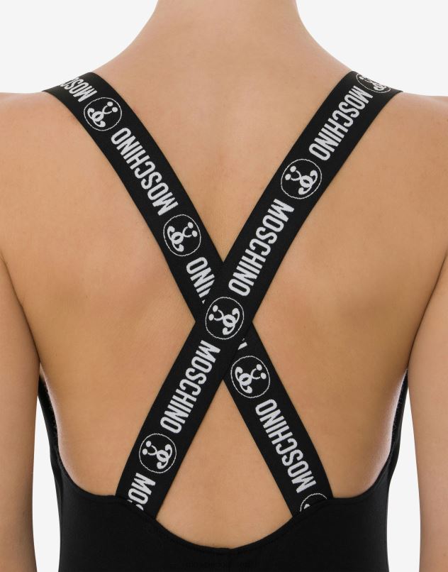 DOUBLE QUESTION MARK JERSEY BODYSUIT Moschino Women BLACK 44AA209 Clothing