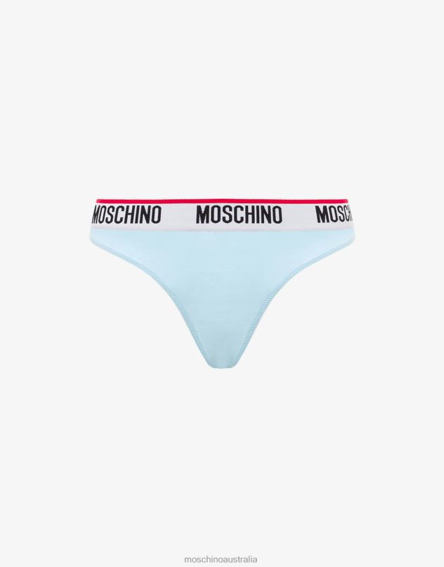 LOGO BAND THONG Moschino Women AZURE 44AA218 Clothing