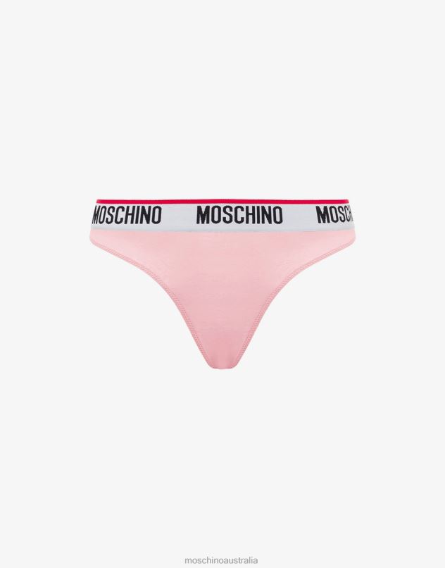 LOGO BAND THONG Moschino Women PINK 44AA216 Clothing