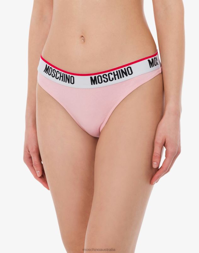 LOGO BAND THONG Moschino Women PINK 44AA216 Clothing