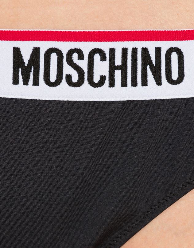 SET OF 2 THONGS WITH LOGO Moschino Women BLACK 44AA205 Clothing