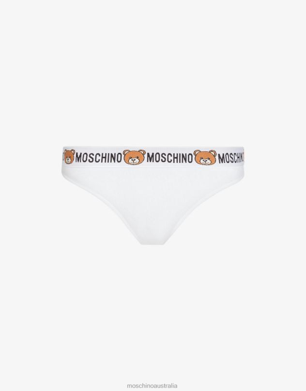 TEDDY BEAR JERSEY BRIEFS Moschino Women WHITE 44AA221 Clothing