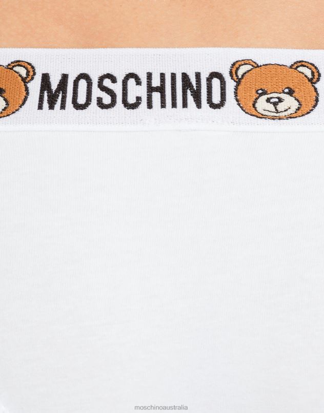 TEDDY BEAR JERSEY BRIEFS Moschino Women WHITE 44AA221 Clothing