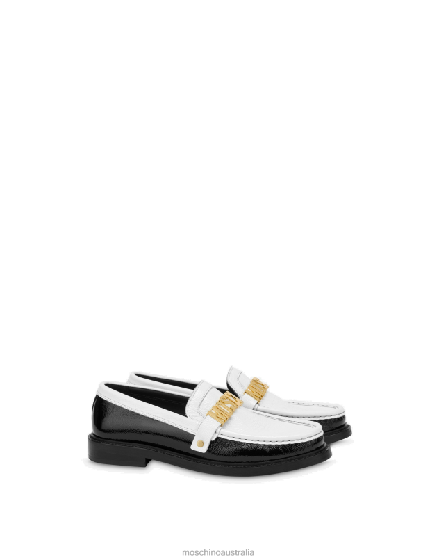 COLLEGE TWO-TONE LOAFERS Moschino Women BLACK 44AA380 Footwear
