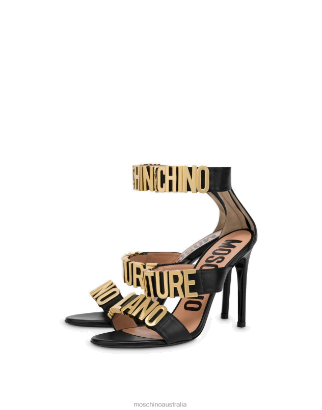 COUTURE MILANO CALFSKIN SANDALS Moschino Women BLACK 44AA358 Footwear