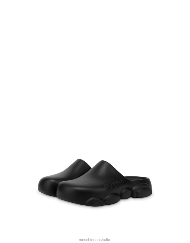 TEDDY SOLE RUBBER MULES Moschino Women BLACK 44AA330 Footwear