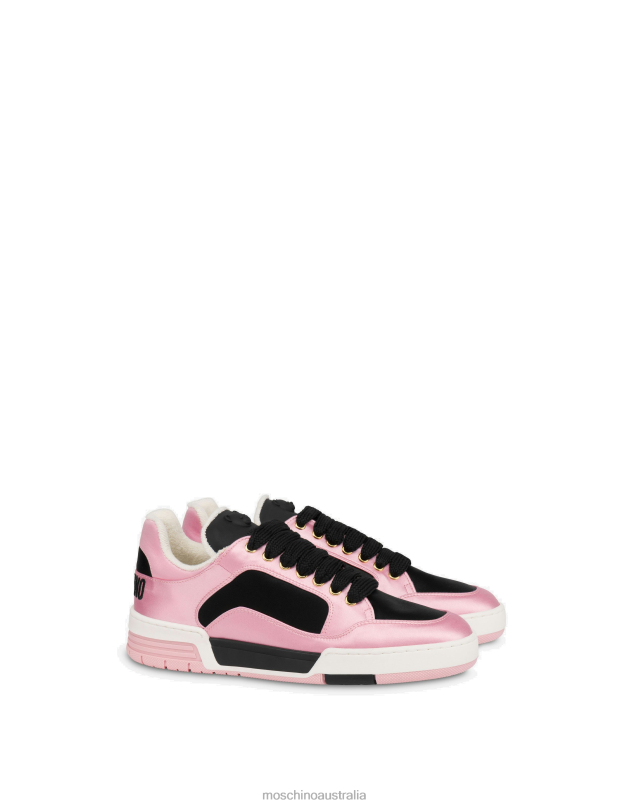 RUBBER TEDDY BEAR SATIN SNEAKERS Moschino Women PINK 44AA376 Footwear