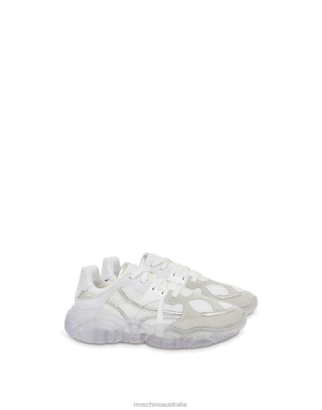 TEDDY SHOES WITH TRANSPARENT SOLE Moschino Women WHITE 44AA368 Footwear